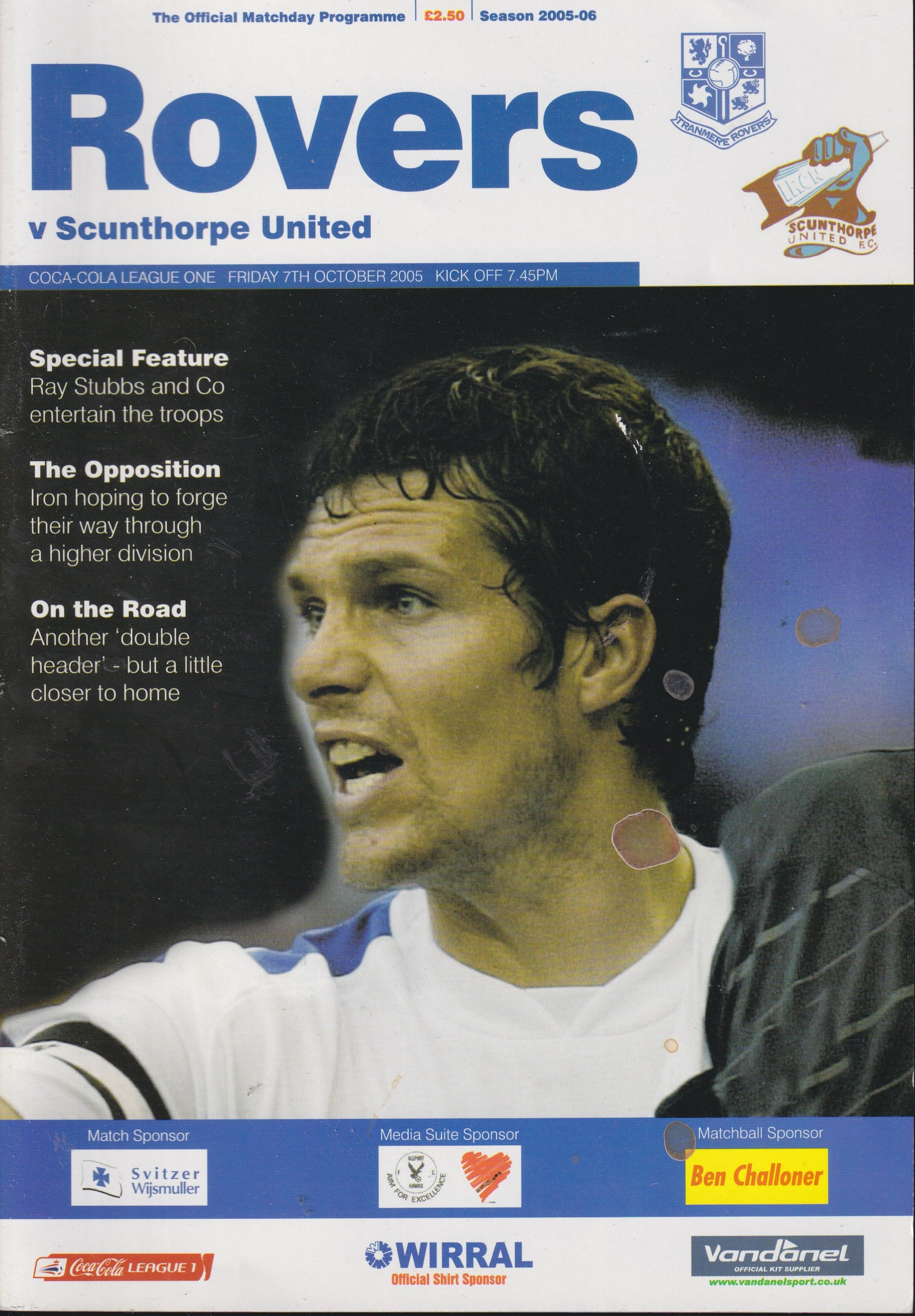 Tranmere Rovers v Scunthorpe United match programme